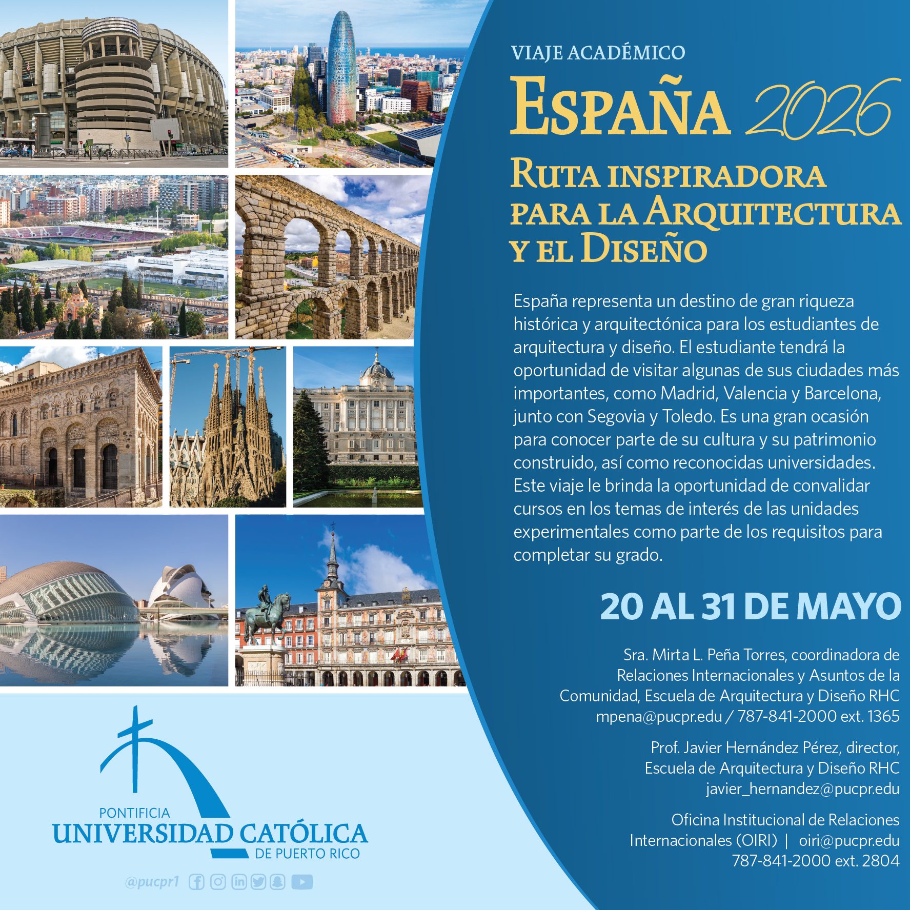 Viaje Académico Arquitectura España 2026