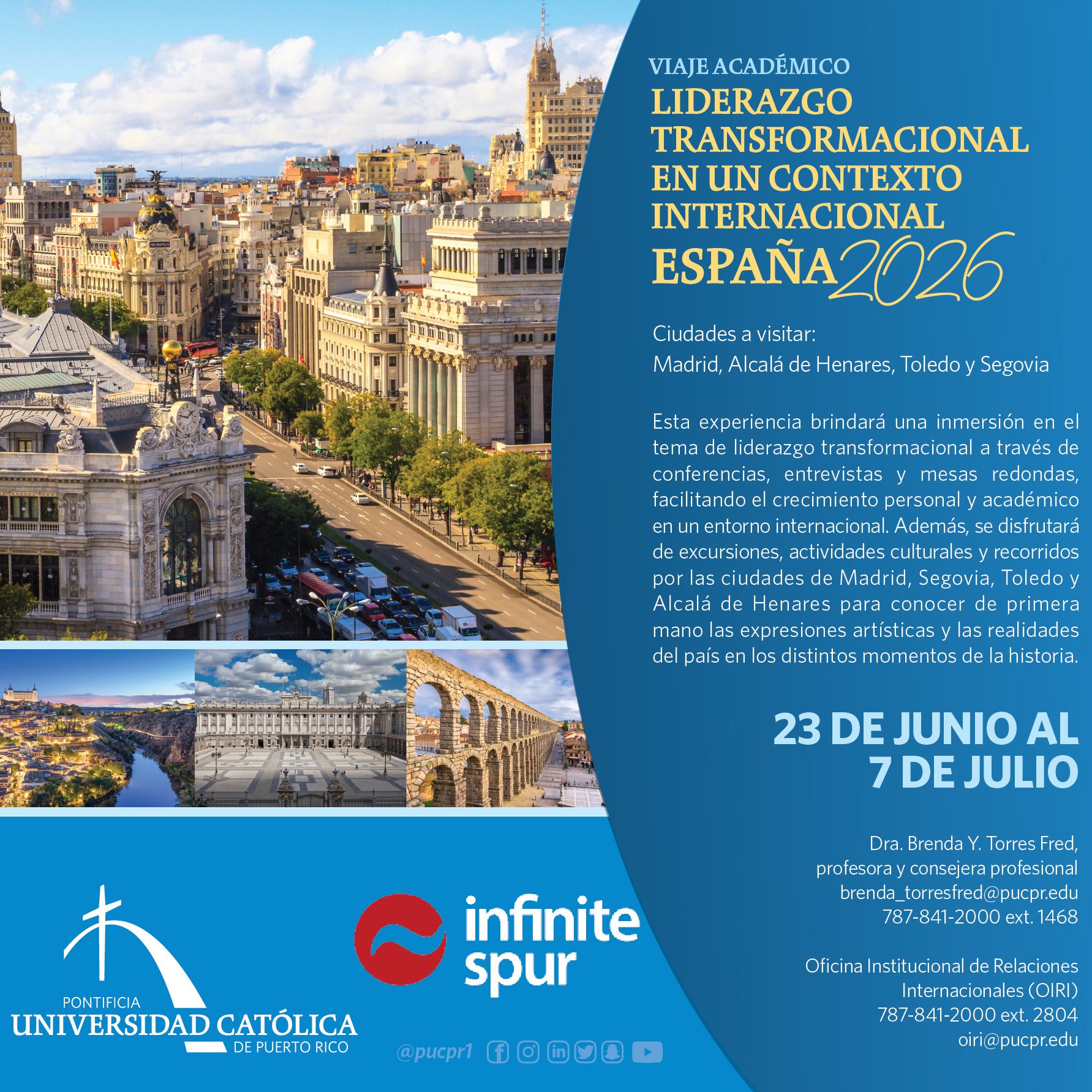 Viaje académico Liderazgo España 2026